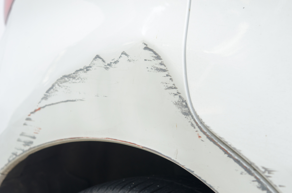 Dented car body