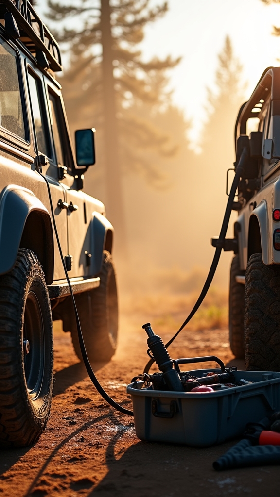 Install Quick-Connect Air Hoses for Tire Inflation and Cleaning