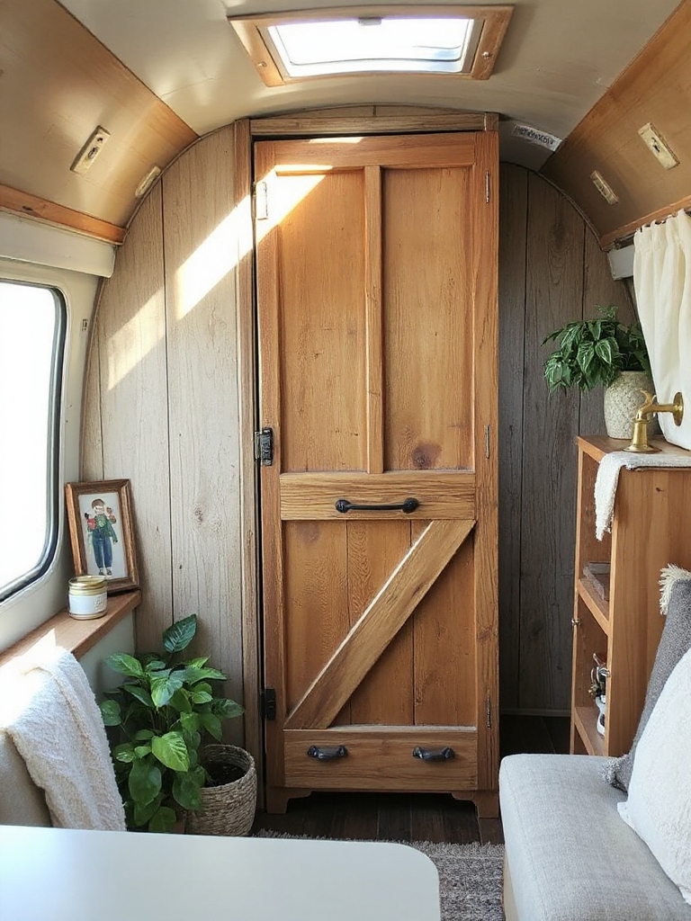 Repurposed Barn Door Storage Solutions