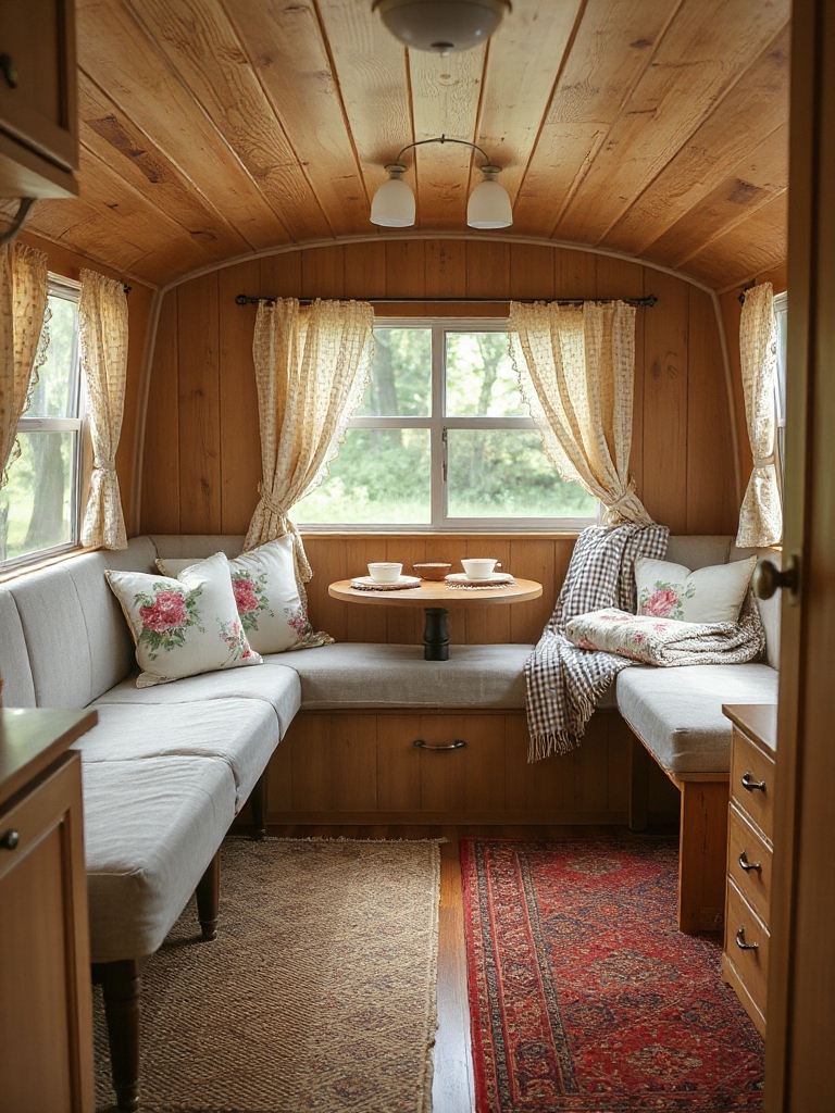 Natural Linen Upholstery and Vintage Textiles