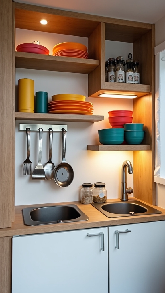 Compact Kitchen Tool Organization