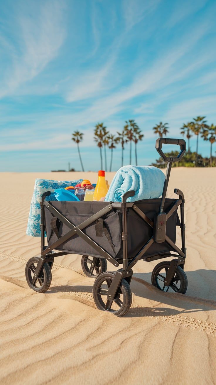 Foldable Beach Wagon: Haul Your Gear with Ease