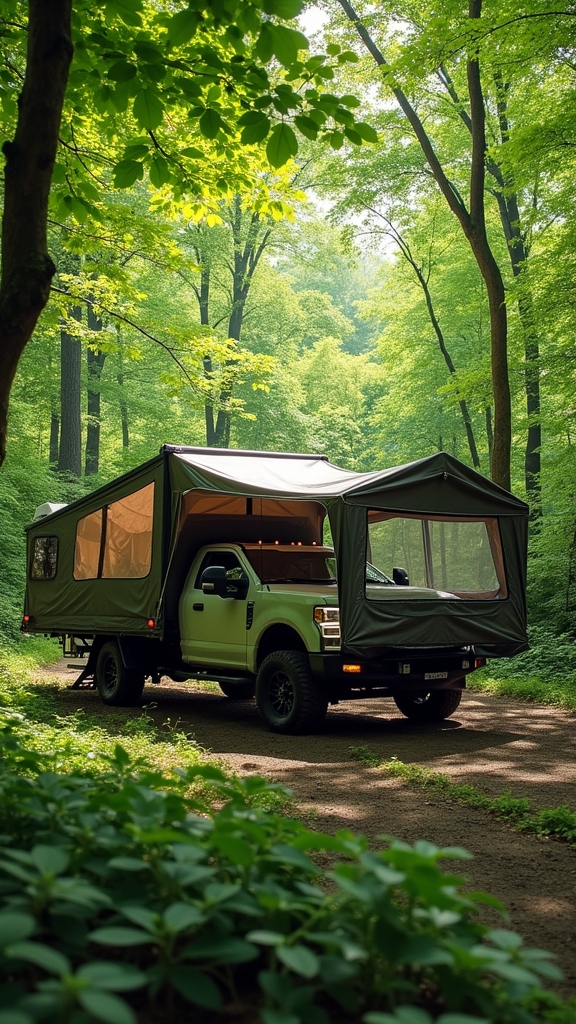 Truck Bed Tent With Attached Screen Room