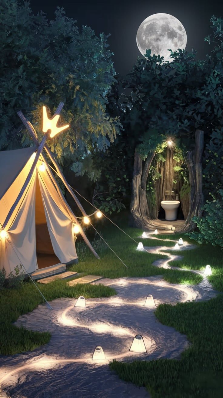 Glow-in-the-Dark Tent Markers for Midnight Bathroom Trips