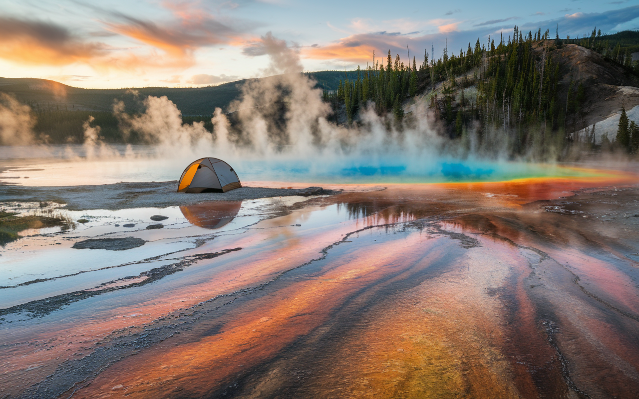 Grand Prismatic Spring, Yellowstone, Wyoming – Rainbow Geothermal Wonder