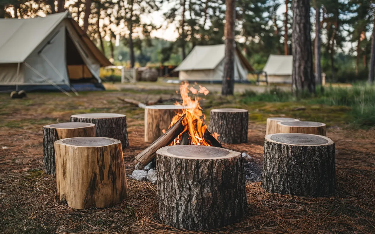 Handcrafted Log Stools_result