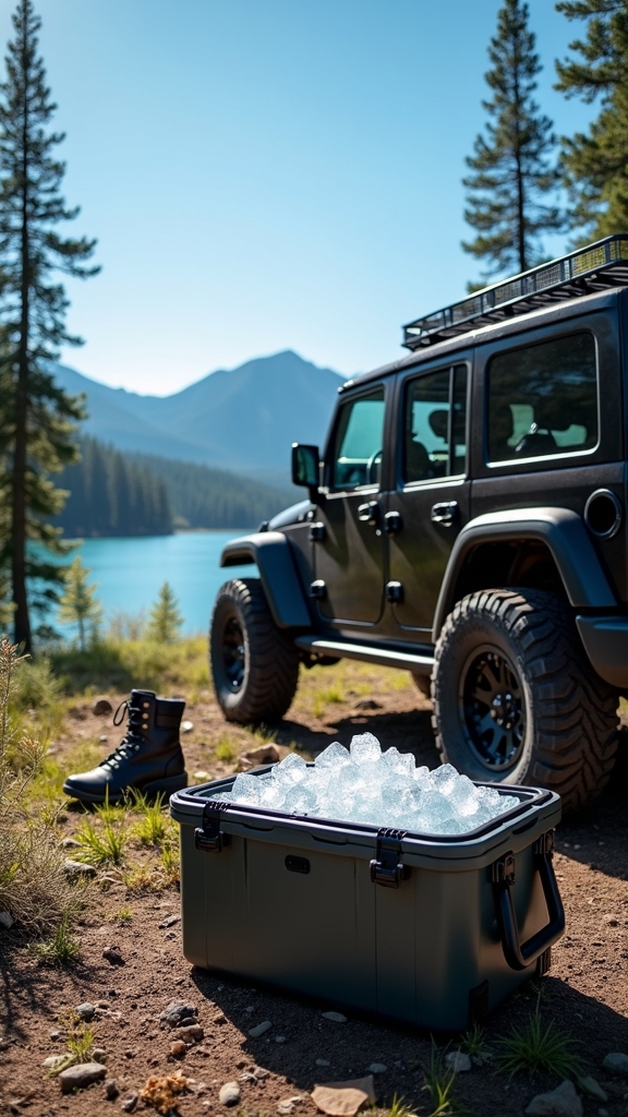 Ice for the Cooler Before Hitting the Trail