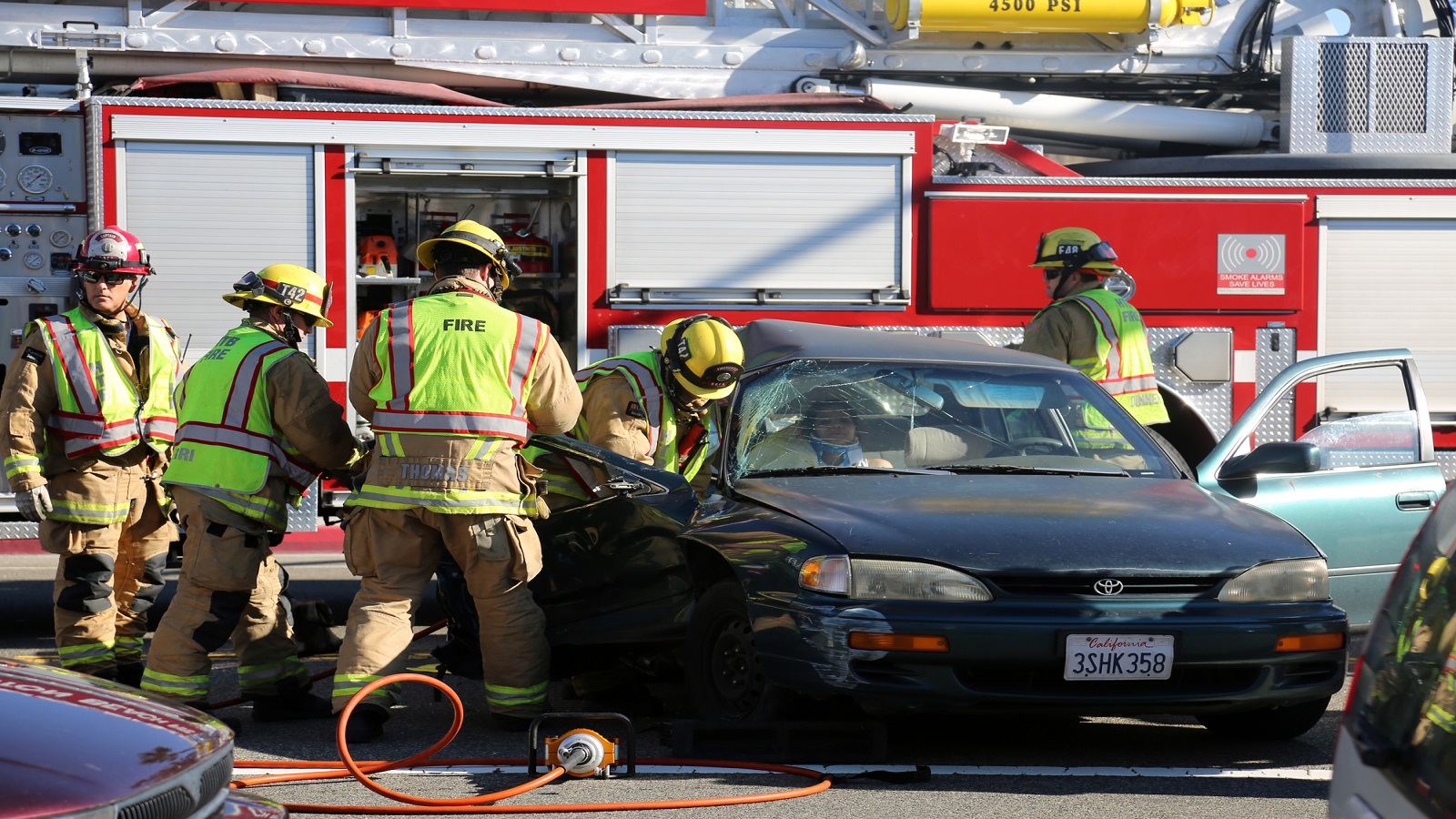 Firefighter Rescue Car Victims