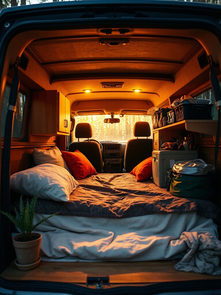 Minivan Micro-Apartment, The Family-Friendly Mobile Living in Car