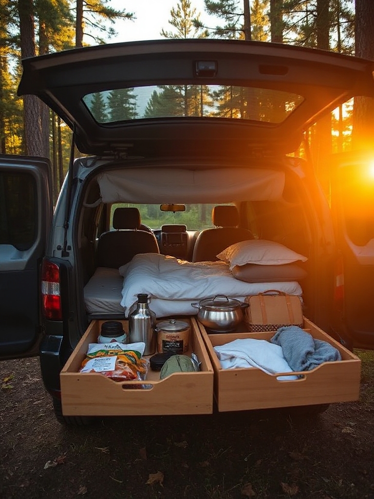 Drawer System Organization for Car Camping Neatly