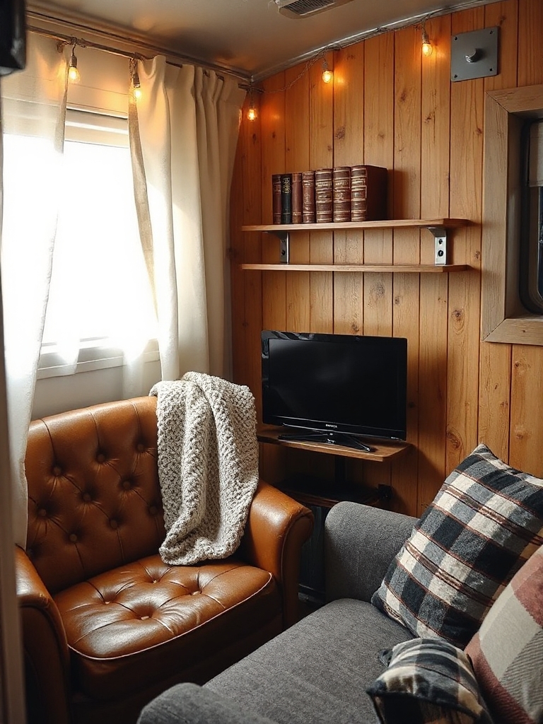 Cozy Reading Nook and Entertainment Corner Design
