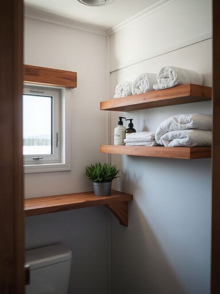Installing Wall-Mounted Shelves for Towels and Toiletries