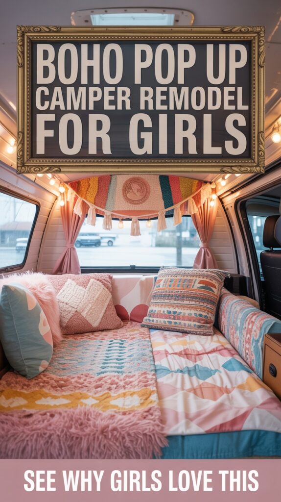 Bohemian Pop Up Camper Remodel for Artsy Desert Adventures