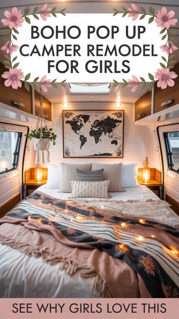 Bohemian Pop Up Camper Remodel for Artsy Desert Adventures