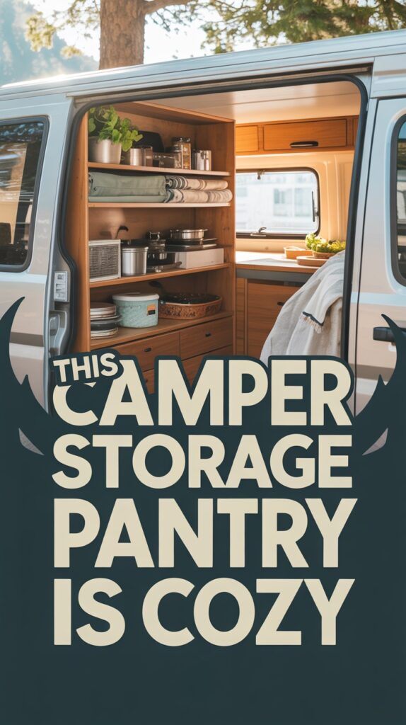 Create a Tiny Farmhouse Pantry: Pop Up Camper Hacks Storage Pantry