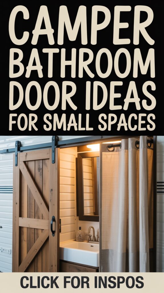 Creative Camper Bathroom Door Ideas for Small Spaces