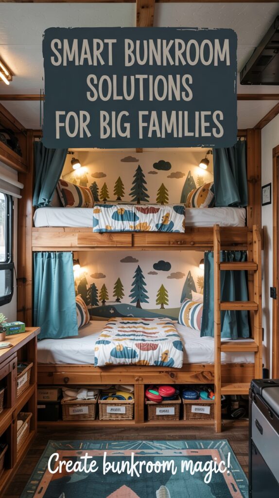 Creative Travel Trailer Bunkroom Remodel for Families