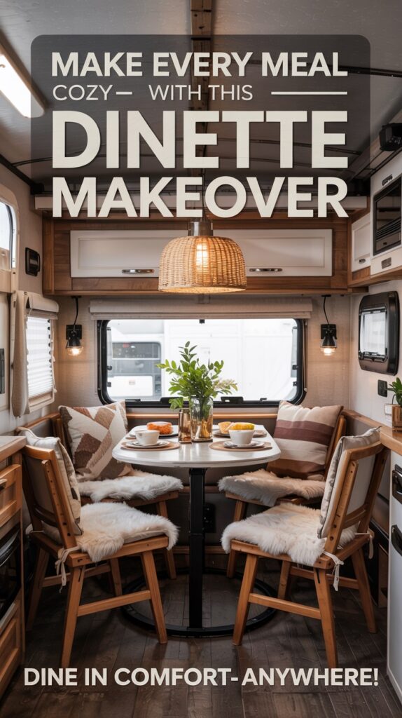 Modern Farmhouse Travel Trailer Dinette Remodel