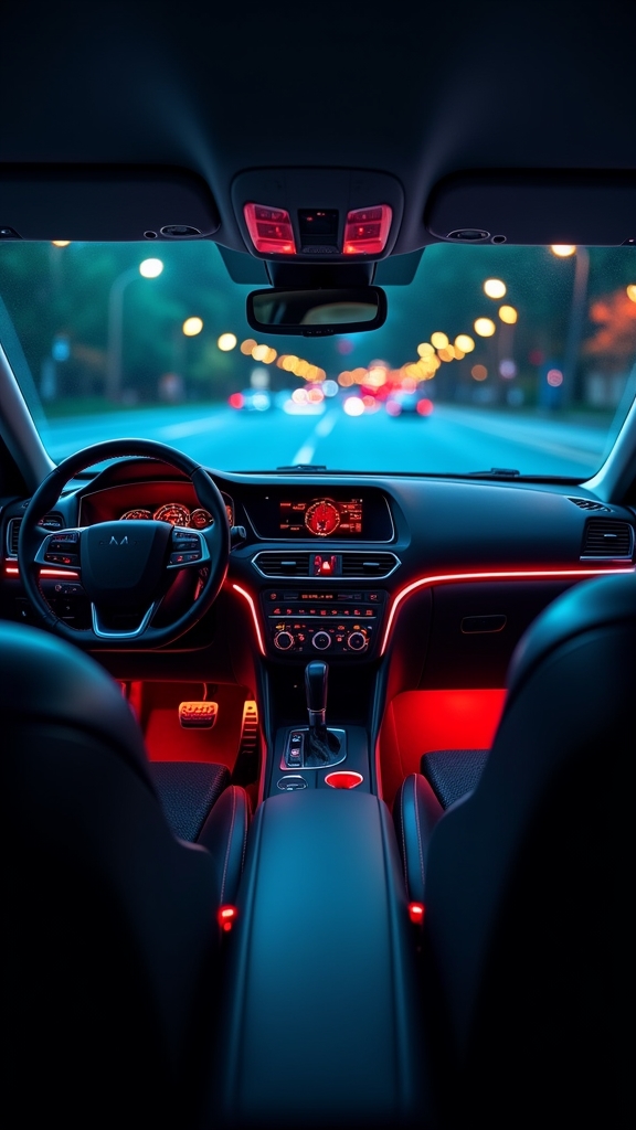 interior lighting impact night driving
