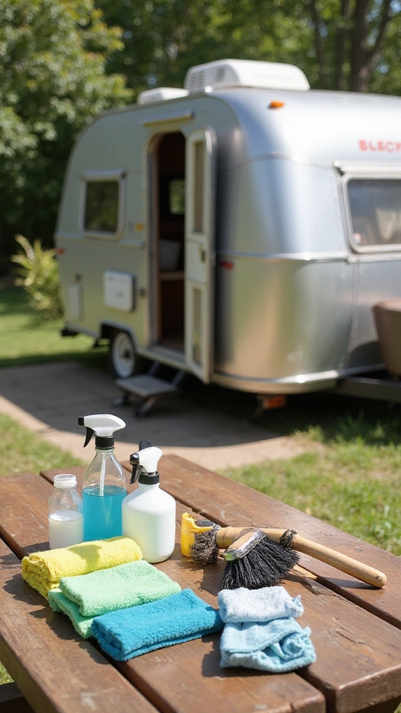 organized cleaning supply system