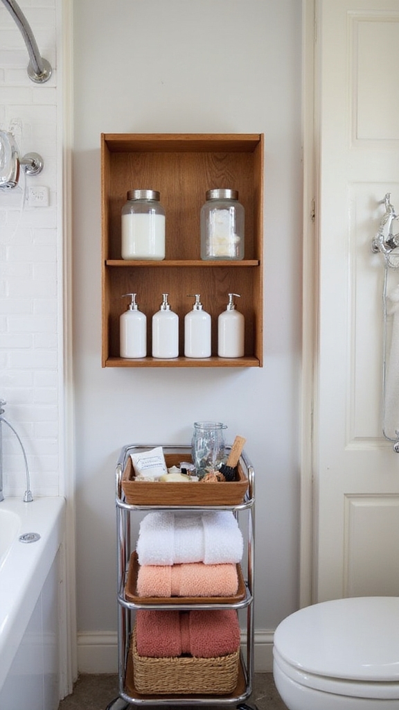 organized rv bathroom storage