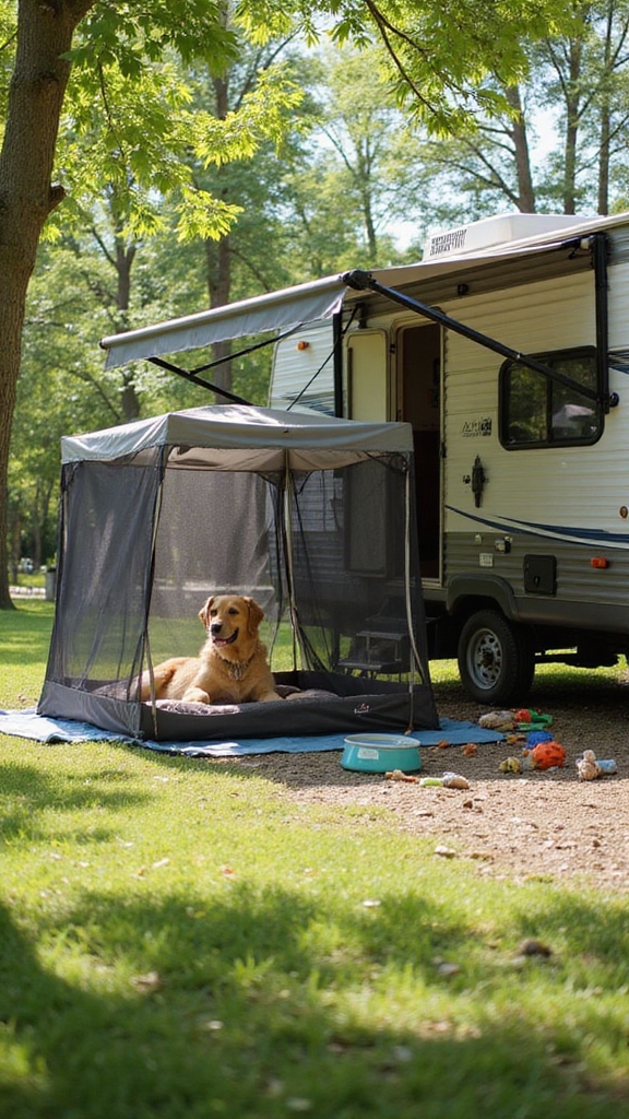 secure outdoor pet setup