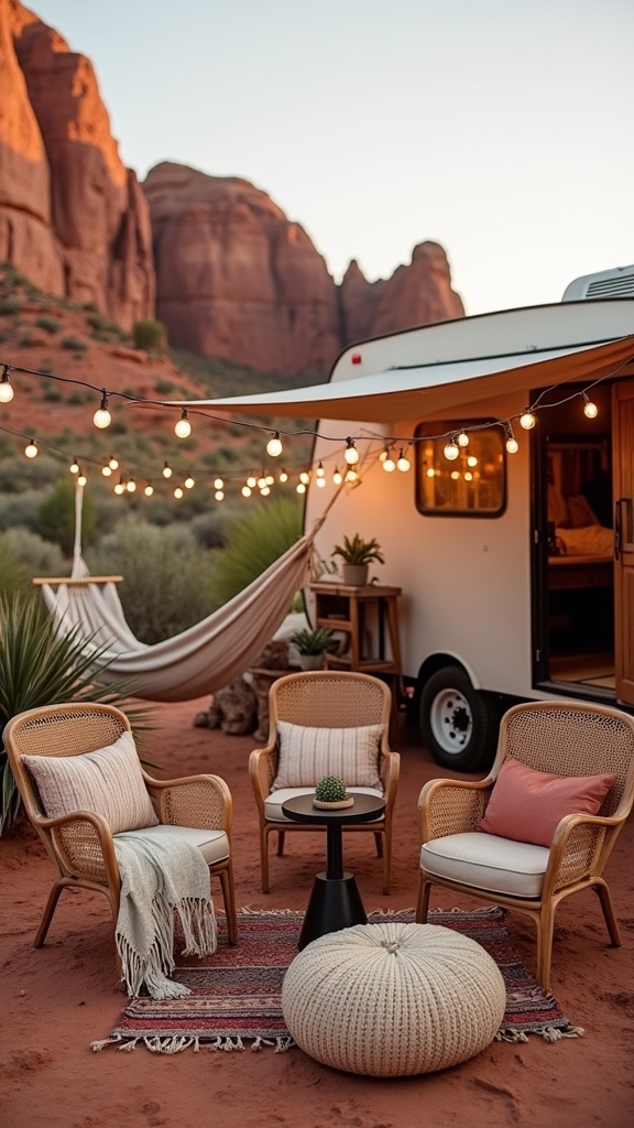 serene outdoor seating area