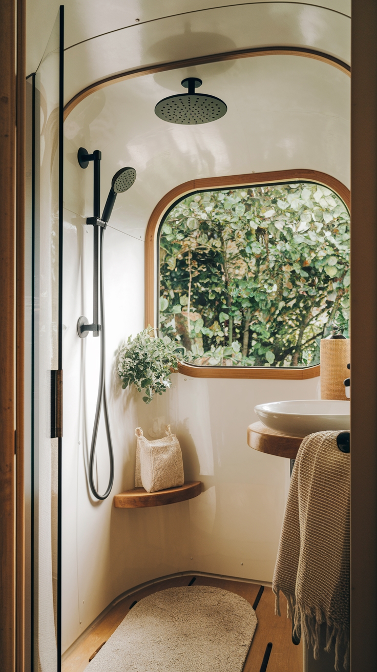 space saving compact showers