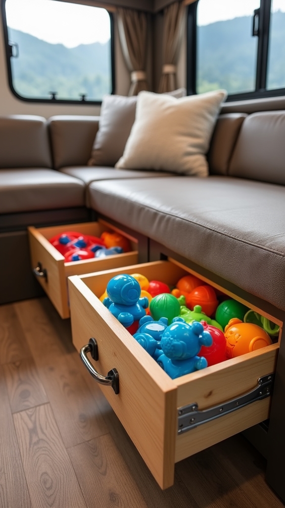 under seat roll out storage