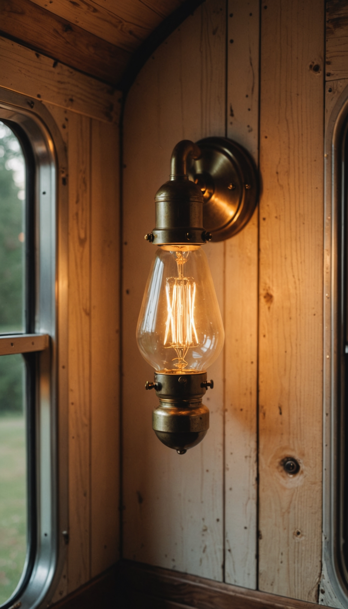 vintage lighting fixture installation