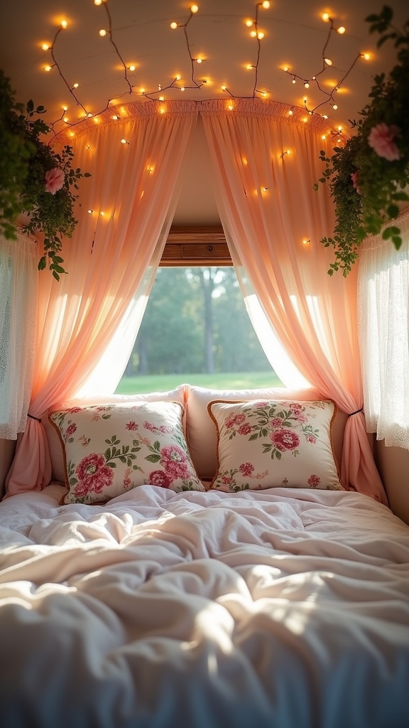 Dreamy Canopy Beds With Fairy Lights