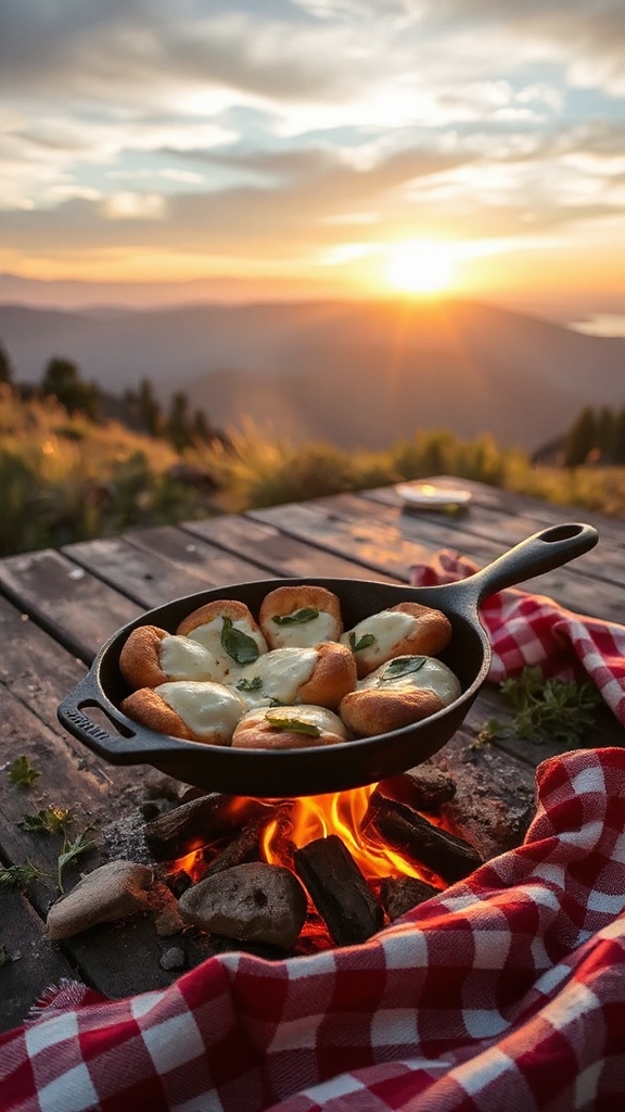 Camp Fire Pizza Rolls