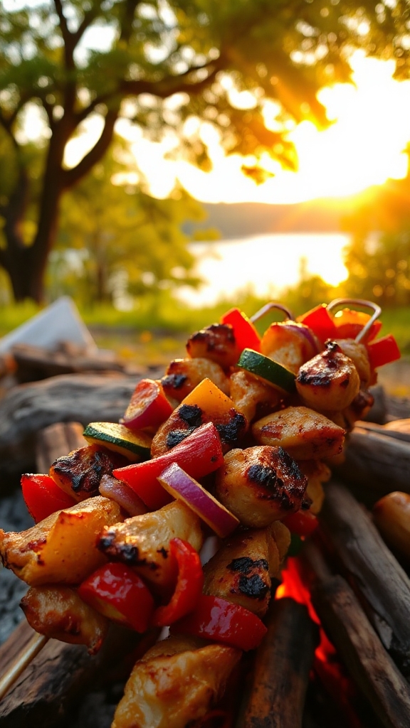 Grilled Chicken Skewers With Veggies