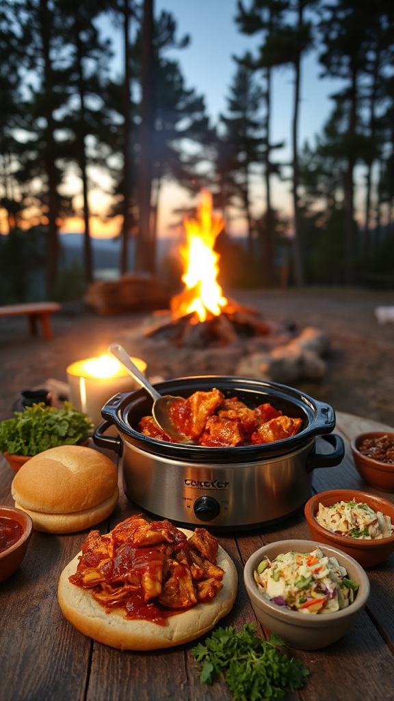 Crockpot Chicken BBQ Sandwiches
