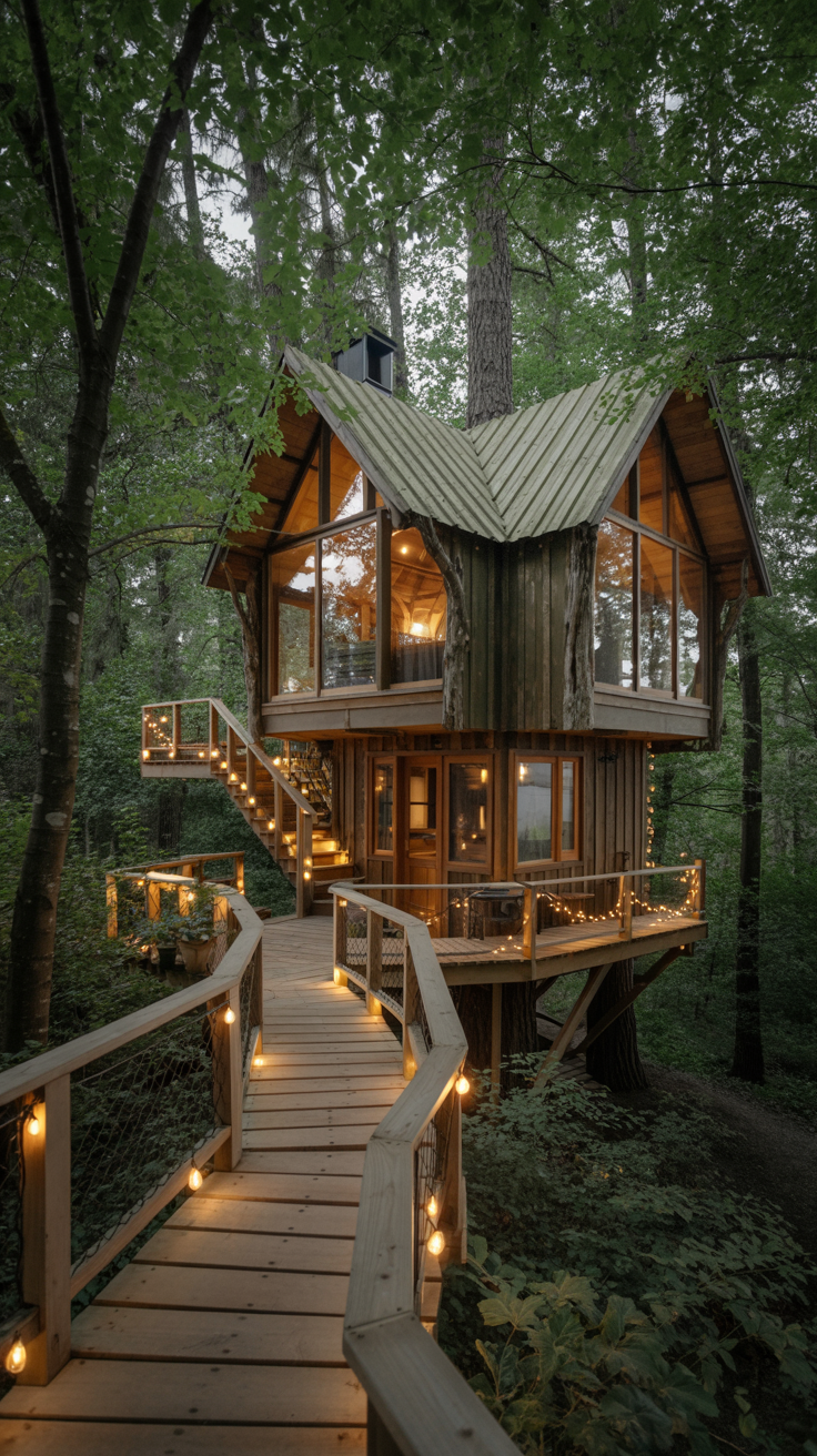  Sleep Among the Trees in a Treehouse