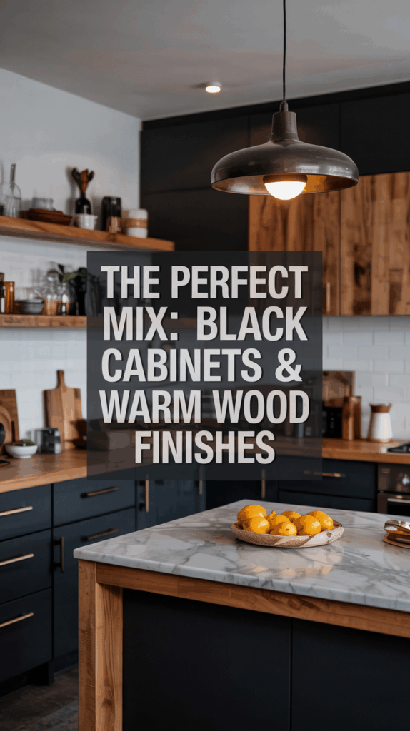 Utilize Open Shelving in Natural Wood