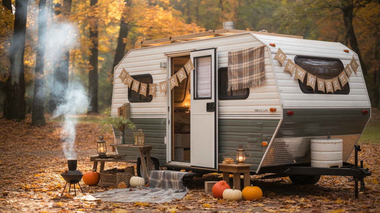 Rustic Farmhouse Camper Decor for Autumn Adventures