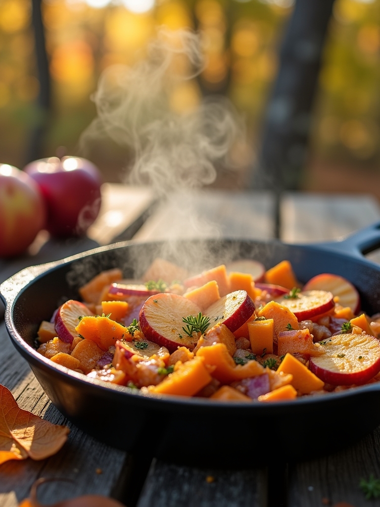 Sweet Potato and Apple Breakfast Hash