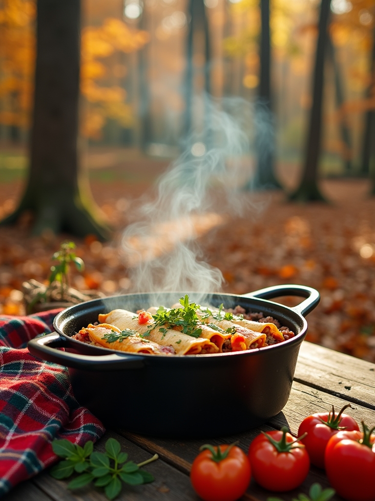 Dutch Oven Veggie-Stuffed Enchiladas