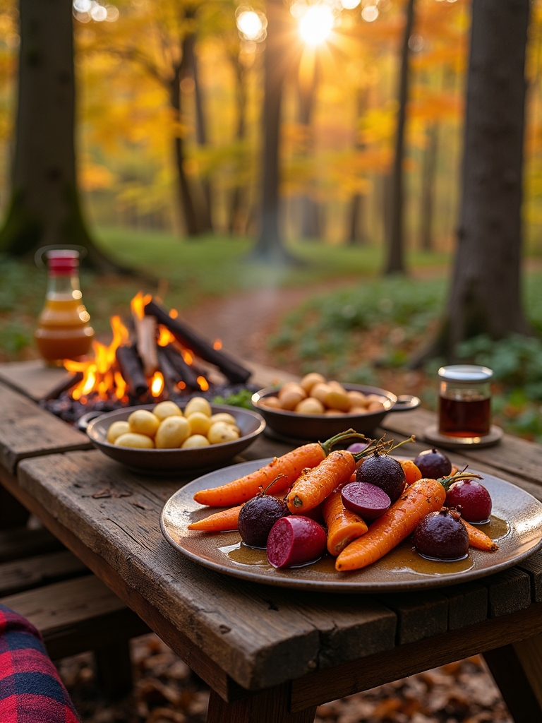Maple Syrup Roasted Root Vegetables