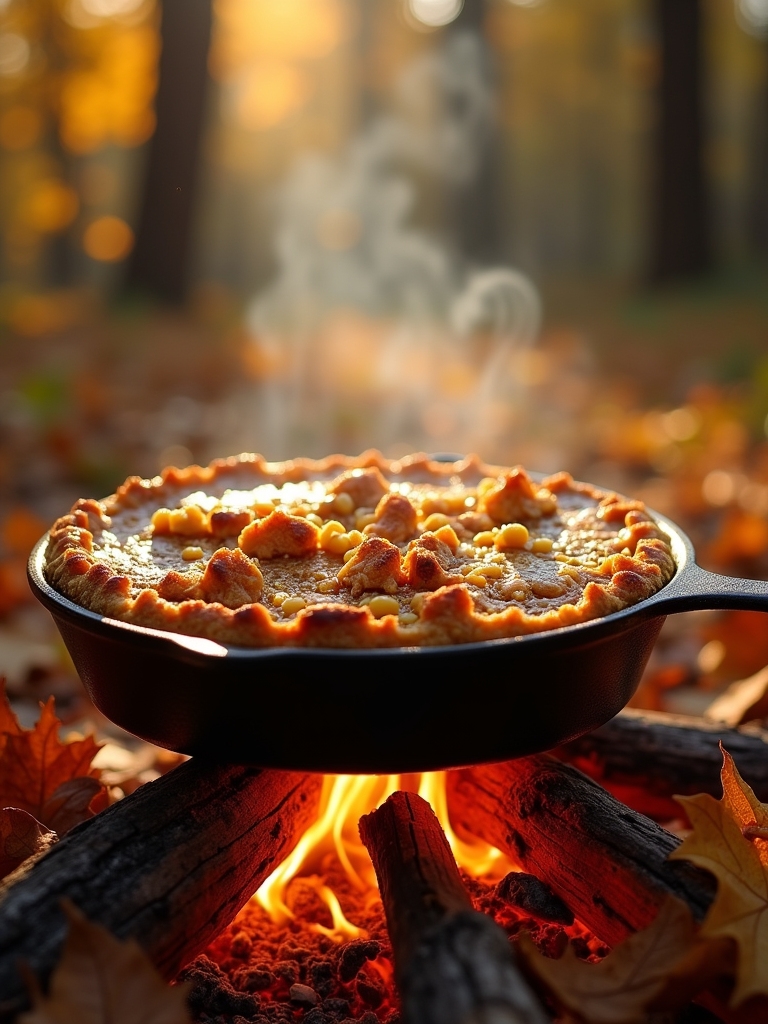 Pulled Pork Cornbread in a Pie Iron