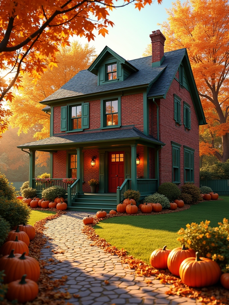 Storybook House With Leafy Landscaping