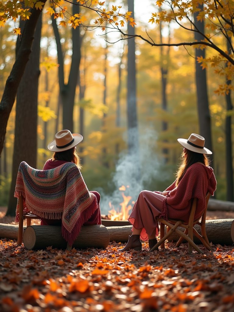 Bohemian Touches With Crochet Ponchos