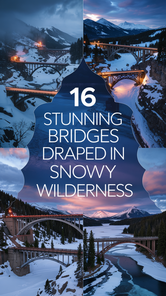 Winter Adventures: 16 Iconic Bridges Across Snowy Mountain Ravines