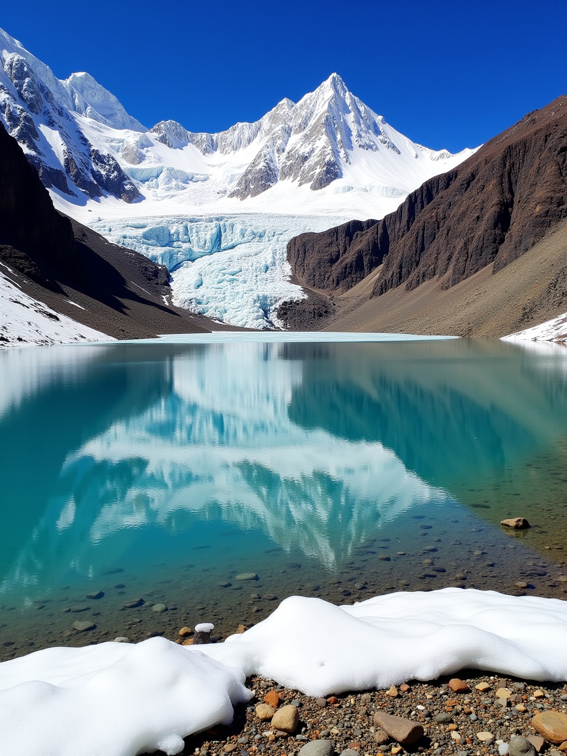 sapphire lake in nepal