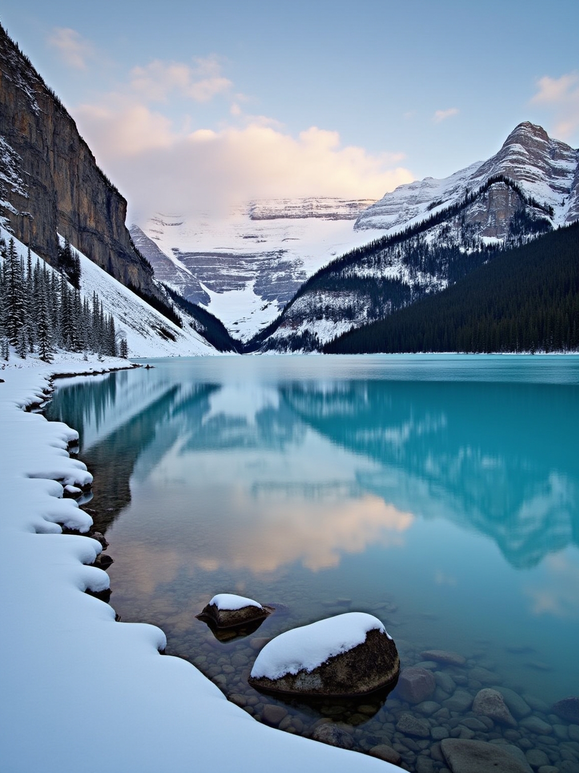 turquoise alpine lake beauty