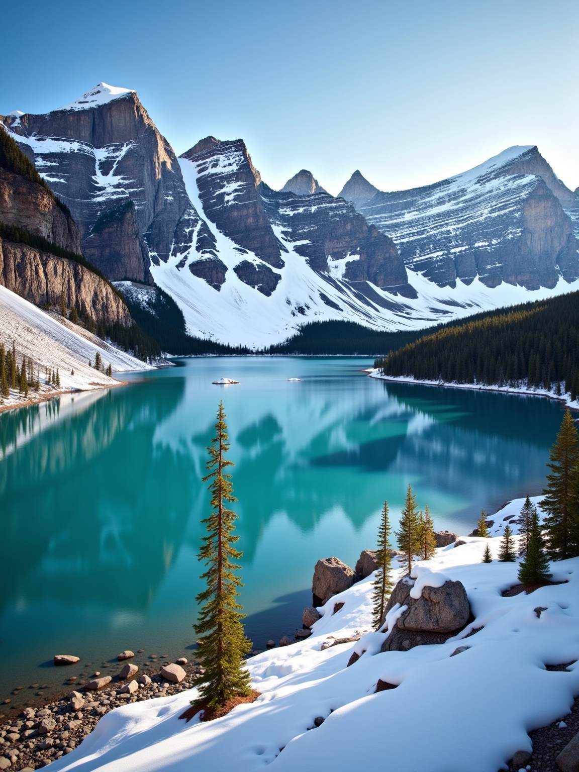 turquoise glacial lake hike