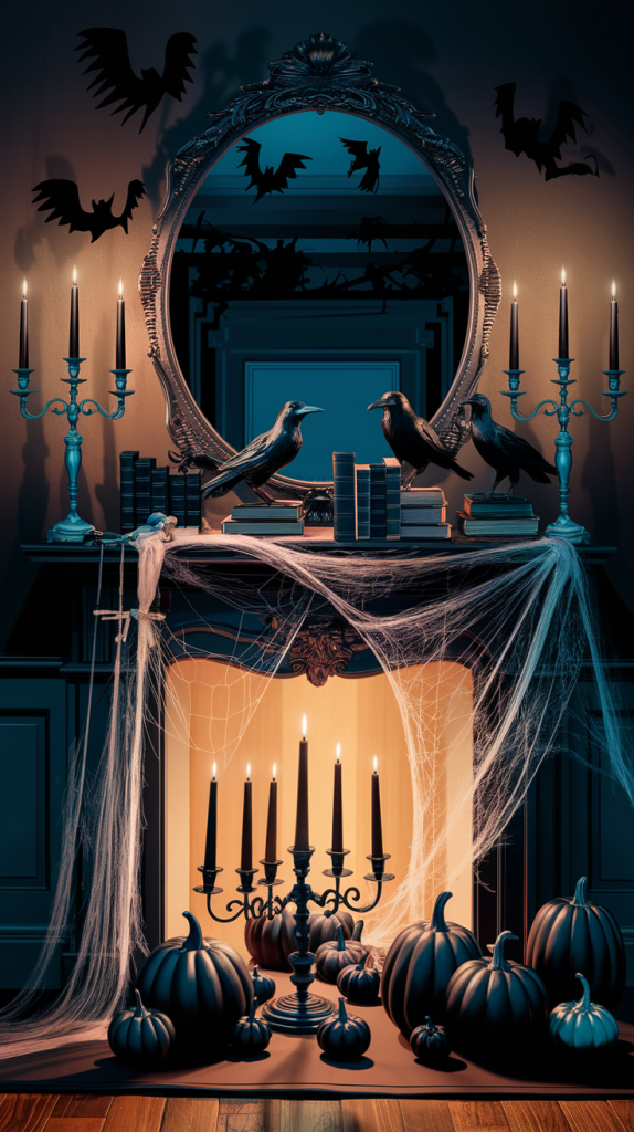 Candlelight Shadows With Black Tapers