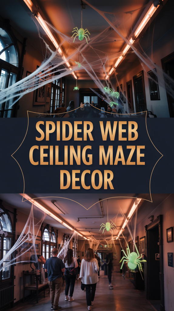 23 Glow Spider Ceiling Web Ideas for Indoor Halloween Magic