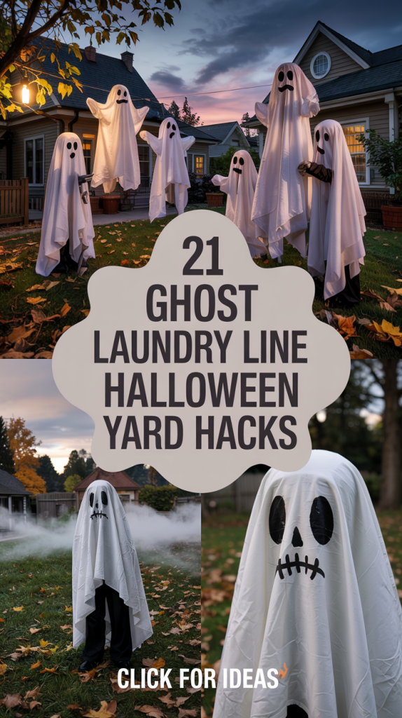 Floating Ghost Family With Foam Heads